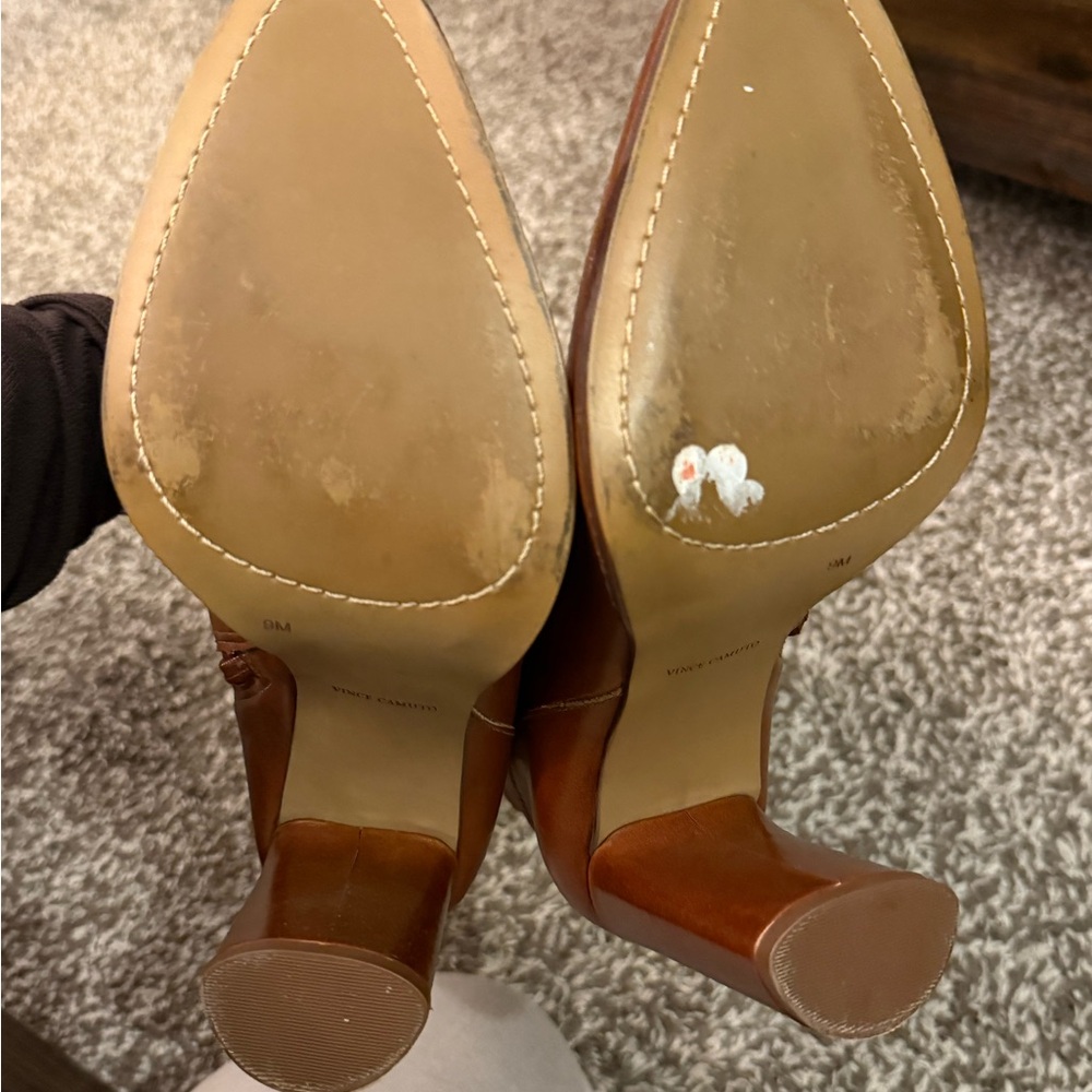 Vince Camuto Rich Brown Heeled Boots - Picture 5 of 5